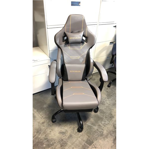 SUKIDA SEYABER GREY/BLACK GAMING CHAIR *IN BOX*