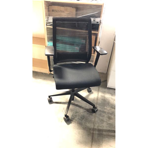 BLACK STEELCASE MESH BACK TASK CHAIR