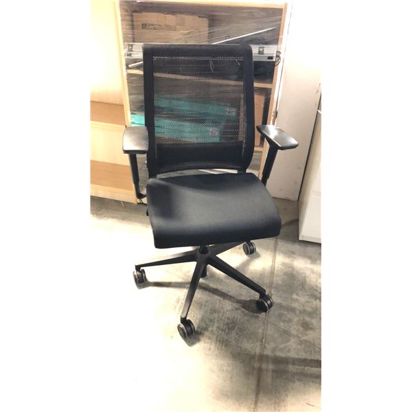 BLACK STEELCASE MESH BACK TASK CHAIR