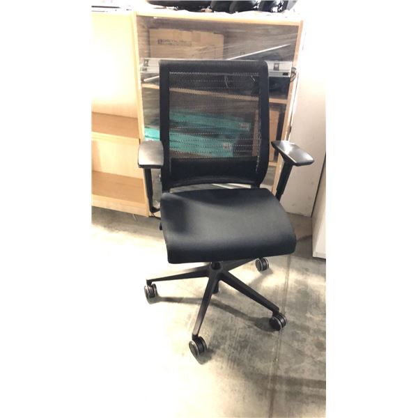 BLACK STEELCASE MESH BACK TASK CHAIR