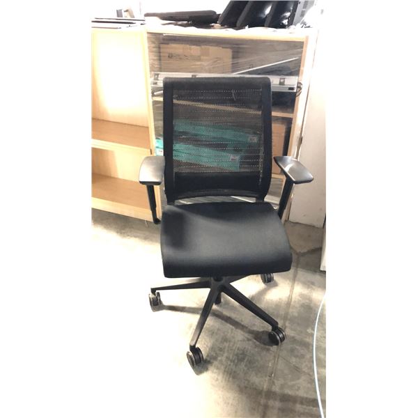 BLACK STEELCASE MESH BACK TASK CHAIR