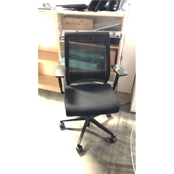 BLACK STEELCASE MESH BACK TASK CHAIR