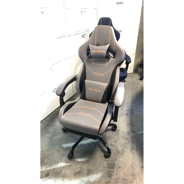 SUKIDA SEYABER GREY/BLACK GAMING CHAIR *IN BOX*