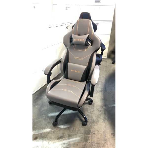 SUKIDA SEYABER GREY/BLACK GAMING CHAIR *IN BOX*