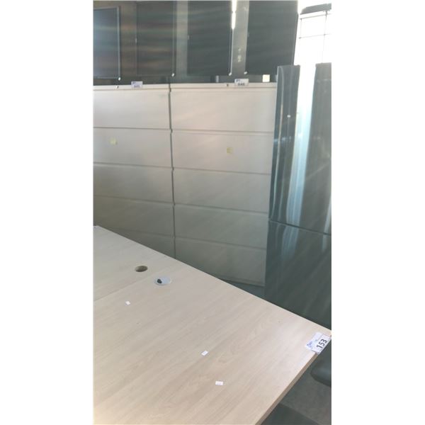 WHITE 5 DRAWER LATERAL FILE CABINET