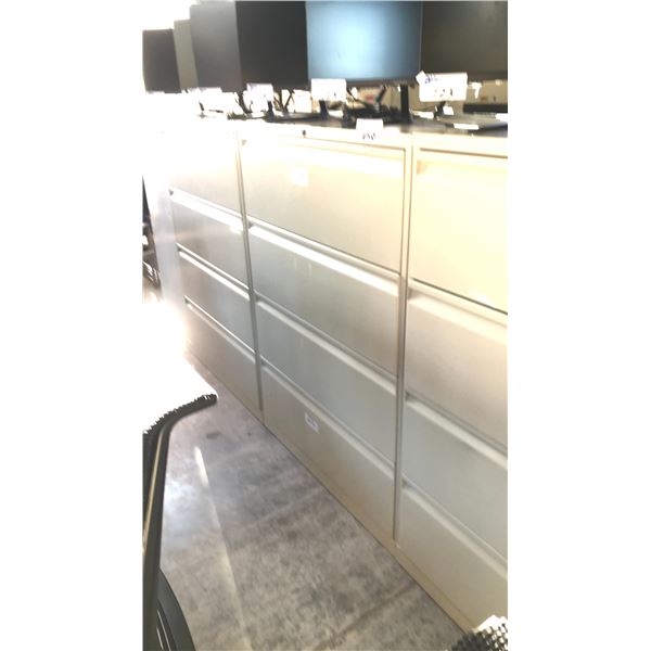 BEIGE 4 DRAWER LATERAL FILE CABINET