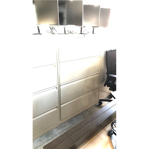 BEIGE 4 DRAWER LATERAL FILE CABINET