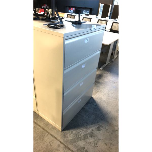 BEIGE 4 DRAWER LATERAL FILE CABINET