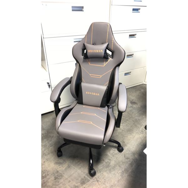 SUKIDA SEYABER GREY/BLACK GAMING CHAIR  *IN BOX*