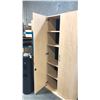 Image 2 : MAPLE 7' X 3' DOUBLE DOOR BOOKCASE WITH CONDITION ISSUES