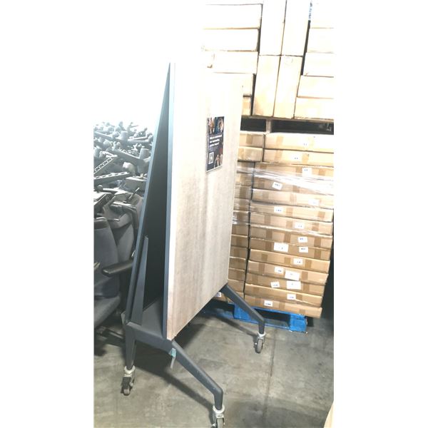 MOBILE 6' DOUBLE SIDED WHITE BOARD/TACKBOARD