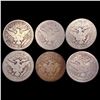 Image 2 : [6] 1904-S Barber Half Dollars Lot [6 Coins] NICELY CIRCULATED