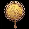 Image 2 : 1912 Half Eagle in 4.24g 14K Gold Bezel HIGH GRADE