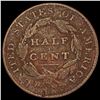 Image 2 : 1828 Classic Head Half Cent LIGHTLY CIRCULATED