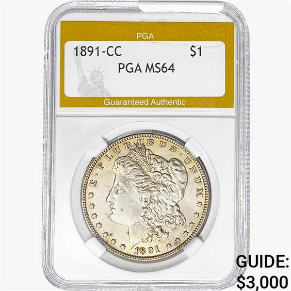 1891-CC Morgan Silver Dollar PGA MS64