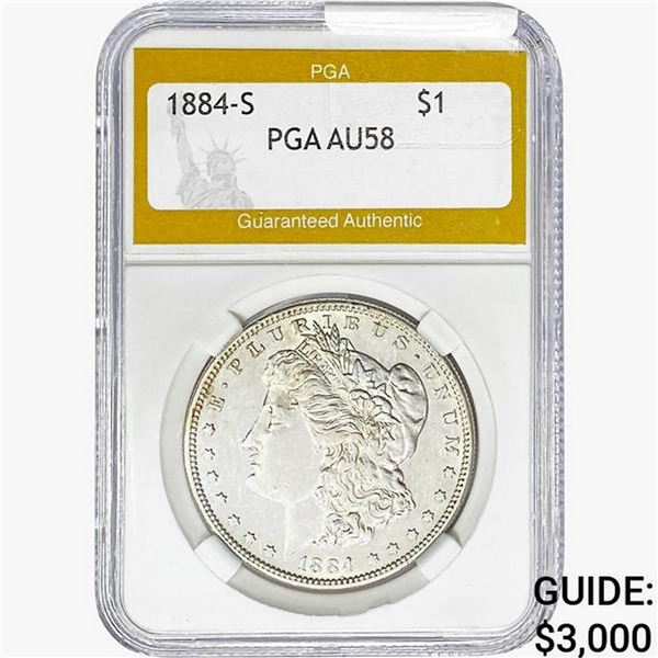 1884-S Morgan Silver Dollar PGA AU58