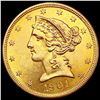 Image 1 : 1901-S $5 Gold Half Eagle CHOICE BU