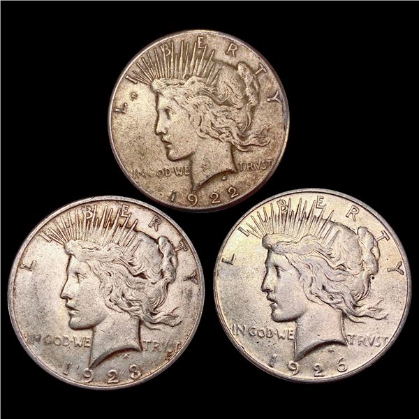 [3]1922-1926 Silver Peace Dollar NEARLY UNCIRCULATED