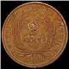 Image 2 : 1864 Lg. Motto Two Cent Piece CHOICE AU