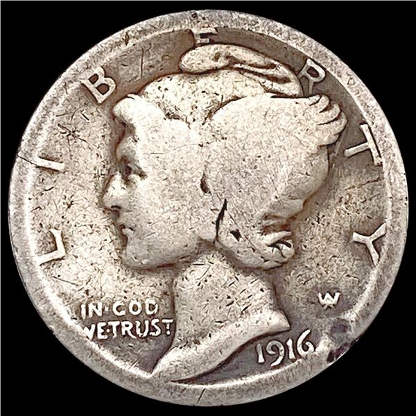 1916-D Mercury Dime NICELY CIRCULATED