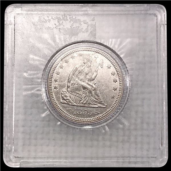 1855 Arrows Seated Liberty Quarter UNCIRCULATED