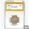 Image 1 : 1853/4 Seated Liberty Quarter PGA AU50