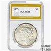 Image 1 : 1935 Silver Peace Dollar PGA MS65