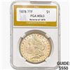 Image 1 : 1878 REV 78 Morgan Silver Dollar PGA MS63