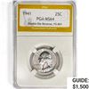 Image 1 : 1941 Washington Silver Quarter PGA MS64 DDR,FS-801