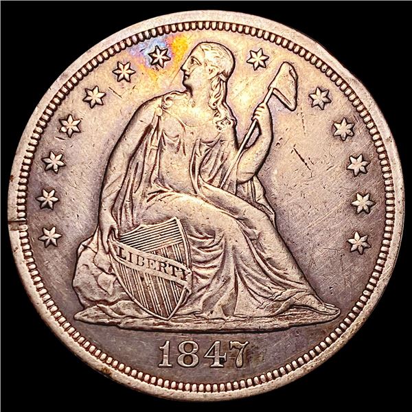 1847 Seated Liberty Dollar LIGHTLY CIRCULATED