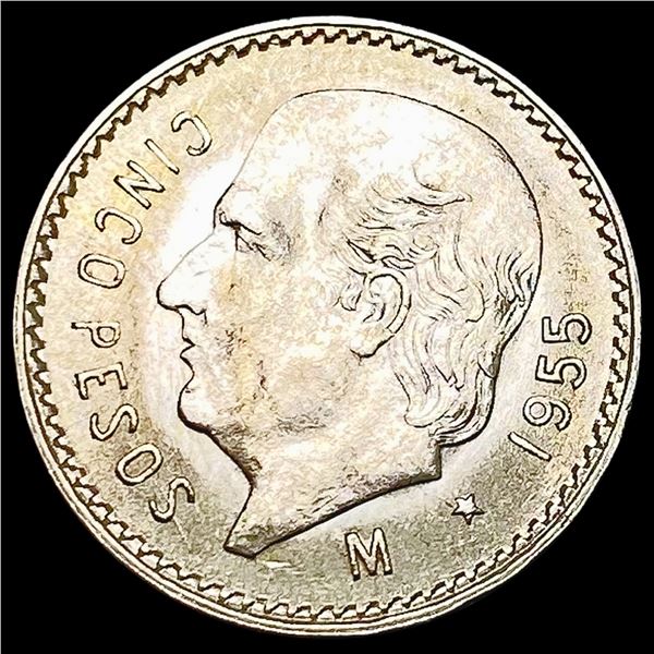 1955 5 Pesos Gold .12 OZ UNCIRCULATED