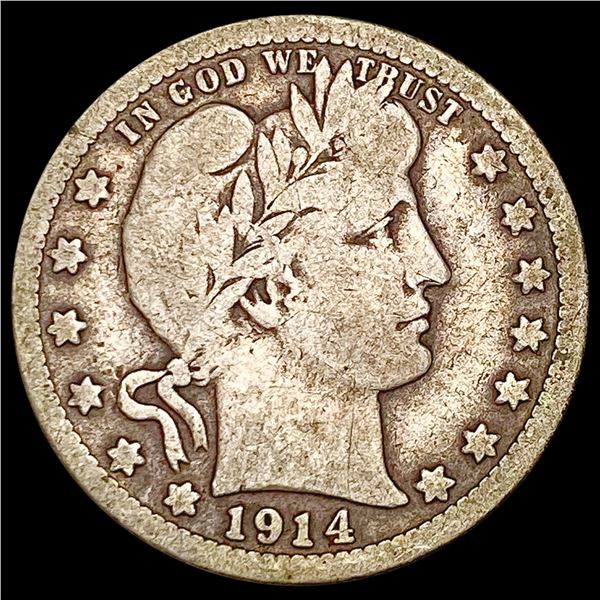 1914-S Barber Quarter NICELY CIRCULATED