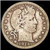 Image 1 : 1914-S Barber Quarter NICELY CIRCULATED