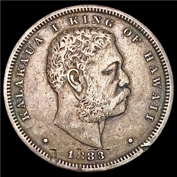 1883 Kingdom of Hawaii Half Dollar LIGHTLY CIRCULATED