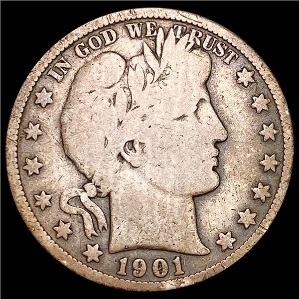 1901-S Barber Half Dollar NICELY CIRCULATED