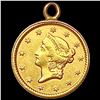 Image 1 : 1851 Rare Gold Dollar in Gold Bezel HIGH GRADE