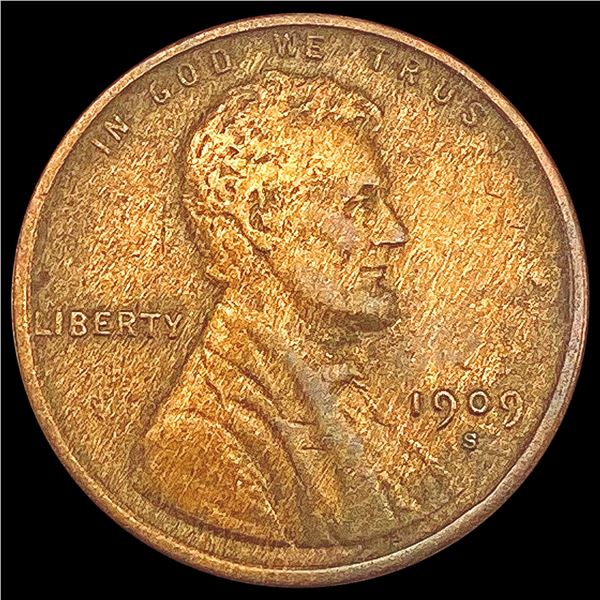 1909-S Wheat Cent NEARLY UNCIRCULATED