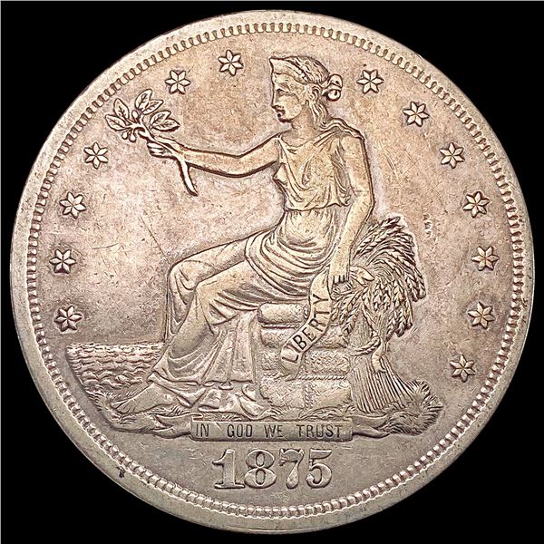 1875-S Silver Trade Dollar CLOSELY UNCIRCULATED