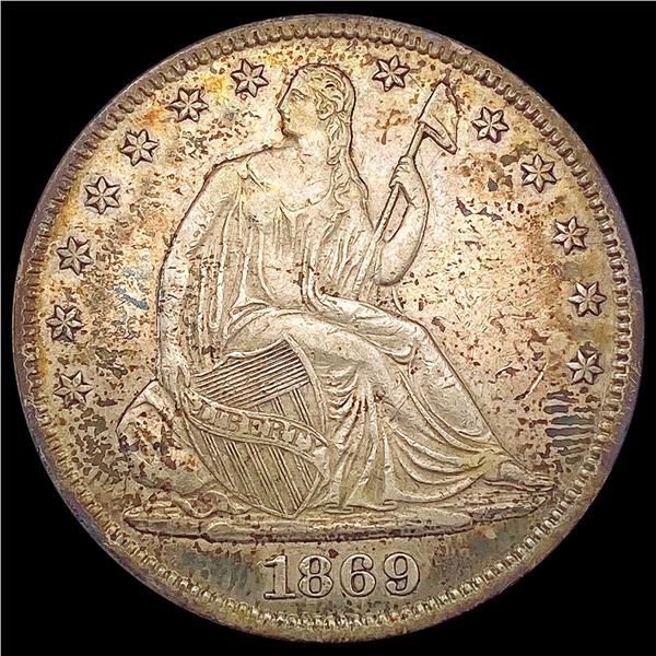 1869 Seated Liberty Half Dollar NEARLY UNCIRCULATED