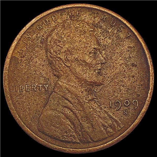 1909-S Wheat Cent NEARLY UNCIRCULATED