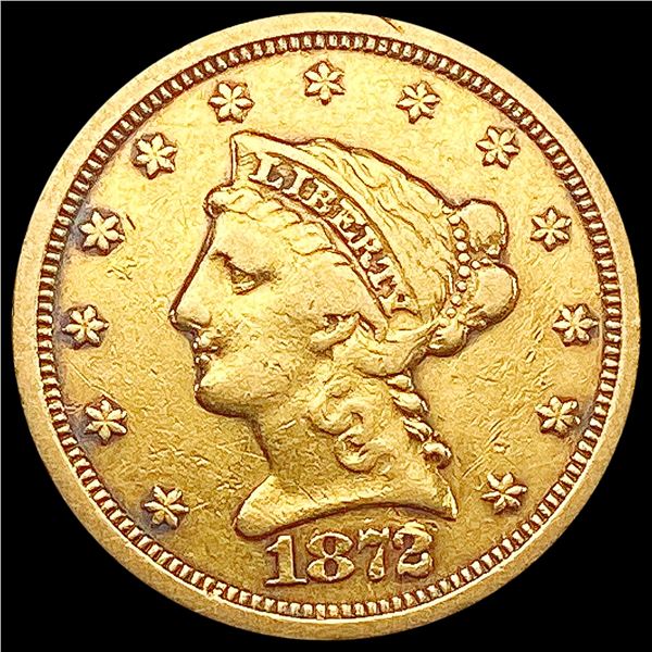 1872 $2.50 Gold Quarter Eagle LIGHTLY CIRCULATED