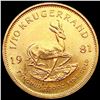 Image 2 : 1981 South Africa 1/4 OZ Krugerrand UNCIRCULATED