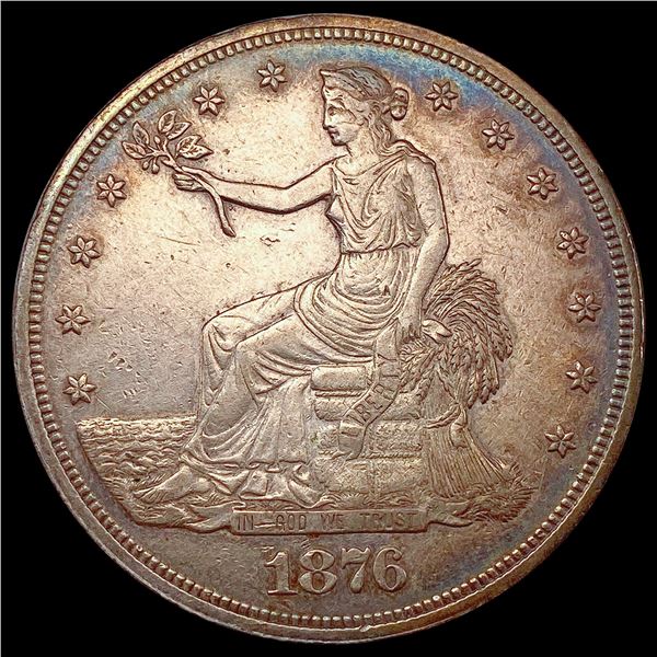 1876 Silver Trade Dollar CLOSELY UNCIRCULATED