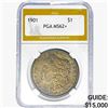 Image 1 : 1901 Morgan Silver Dollar PGA MS62+