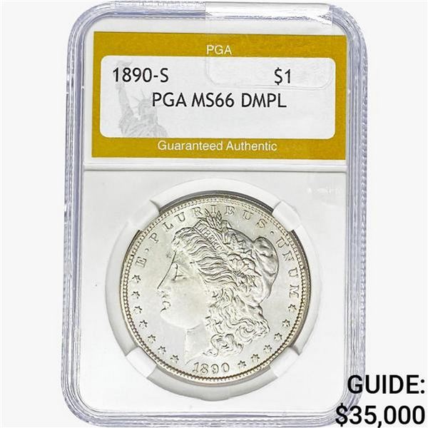 1890-S Morgan Silver Dollar PGA MS66 DMPL