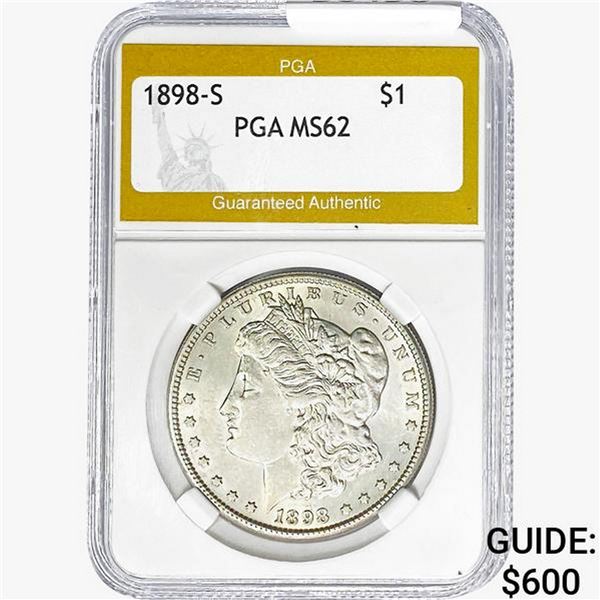 1898-S Morgan Silver Dollar PGA MS62