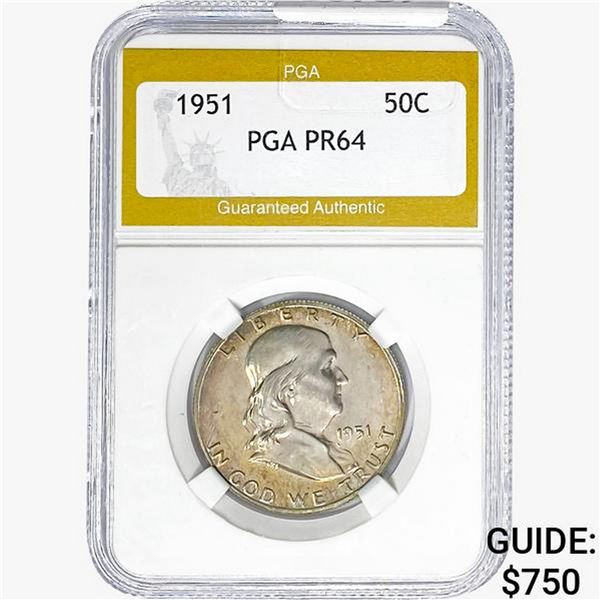 1951 Franklin Half Dollar PGA PR64