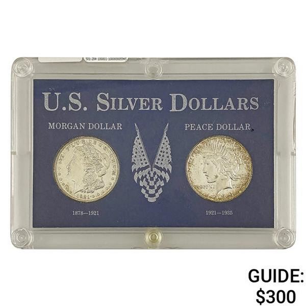 1921-1935 Morgan & Peace Dollar Set High Grade