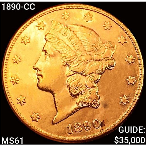 1890-CC $20 Gold Double Eagle UNCIRCULATED