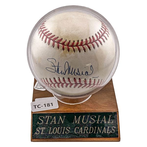 Stan Musial Signed Baseball Cardinals w/ Cerificate